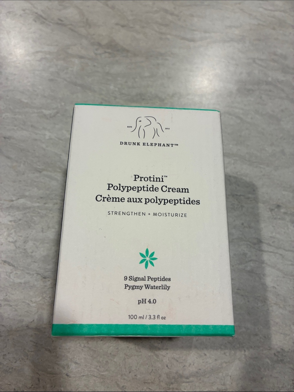 Drunk Elephant Protini Polypeptide Cream - White with Teal Accents